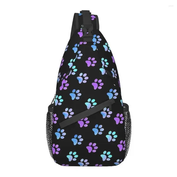 Sac à dos bleu violet galaxy chien sling coffre sac à épaule personnalisée