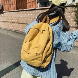 Backpack Bookbag Washed Canvas Femmes For Teenager Girl College Men Black Cotton School Sac Voyage Étudiant Mochila