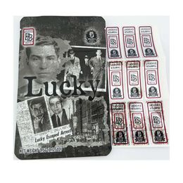 Rugzak Boyz Lucky 0.125oz Matte Black Stand-up Pouch met Hologram Stickers Geur Proof Container Tas