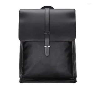 Sac à dos marque en cuir véritable hommes sacs à dos réel naturel étudiant garçon luxe Lager ordinateur pochette d'ordinateur mode