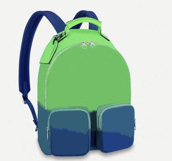 Sac à dos tout neuf taurillon llusion cuir doublure vert fluo outdoor Notebook Backpack sac à main