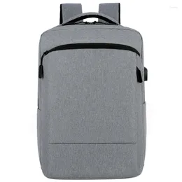 Mochila de negocios casual para hombres de gran capacidad bolsa de computadora impermeable viaje universitario estudiante tela Oxford simple