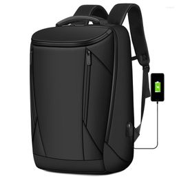 Sac à dos BY29 sacs à dos étanches USB charge sac d'école antivol hommes ajustement 15.6 pouces ordinateur portable voyage haute capacité