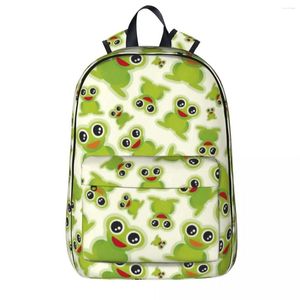 Sac à dos caricaturé grenouille sac à dos de grande capacité sac d'étudiant banc d'épaule ordinateur portable rucksack fashion voyage école enfants