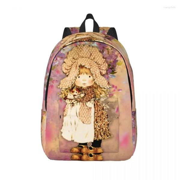 Mochila de dibujos animados Sarah Kay Mochilas de lona para hombres Mujeres Escuela impermeable Colegio Kawaii Chica Bolsa Impresión Bookbag