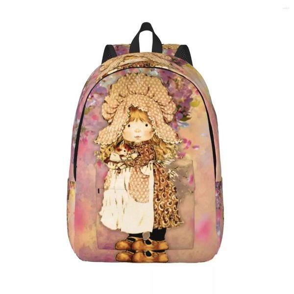 Sac à dos caricature Sarah Kay Canvas Backpacks for Men Women Waterproof School College Kawaii Girl Sac Impression Bookbag