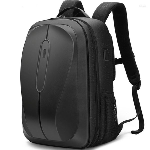 Mochila CFUN YA 2023 Mochilas antirrobo de lujo Hombre de negocios PC Hard Shell 15.6 Bolsa de computadora Motocicleta USB Mochila deportiva