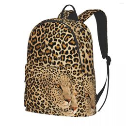 Sac à dos Cheetah marron caché léopard graphique sacs à dos décontractés garçon Camping doux sacs d'école sac à dos coloré
