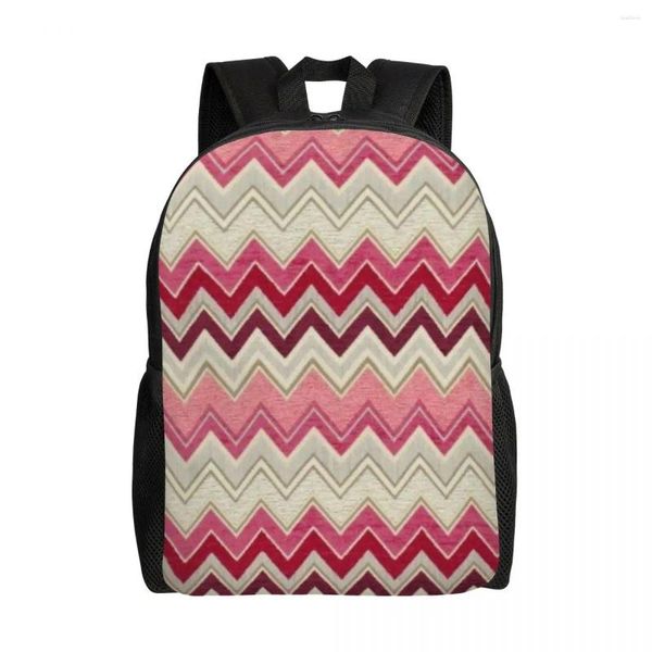 Mochila Chic Modern Home Laptop Mujeres Hombres Bookbag básico para la escuela Universidad Estudiante Geométrico Multicolor Bolsas