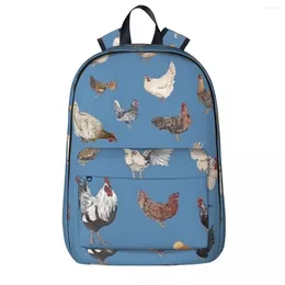 Sac à dos poulet heureux imprimement femme sac à dos garçons bookbag book fashion enfants sacs scolaires portabilité de voyage de voyage à sacs à dos