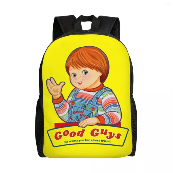 Backpack Child's Play Good Guys Backpacks for Men Women Women College School Student Bookbag s'adapte aux sacs Chucky pour ordinateur portable de 15 pouces