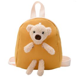 Sac à dos pour enfants en peluche ours sac messager garçons et filles mignon dessin animé sac à dos tendance bébé enfant en bas âge école