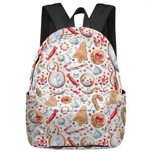 Sac à dos de Noël bonhomme de neige bonhomme de neige étudiant sacs d'école ordinateur portable personnalisé pour hommes femmes femme voyage Mochila