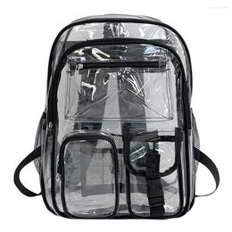 Rugzak Clear Zie door Bookbag zware reisopslagtas grote capaciteit dagpack multi-pockets voor buiten