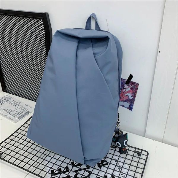 Mochila Estudiante universitario Hombres Bolsa de escuela secundaria para adolescentes Niños Niñas Nylon Simple Ocio Coreano Campus Bagpack