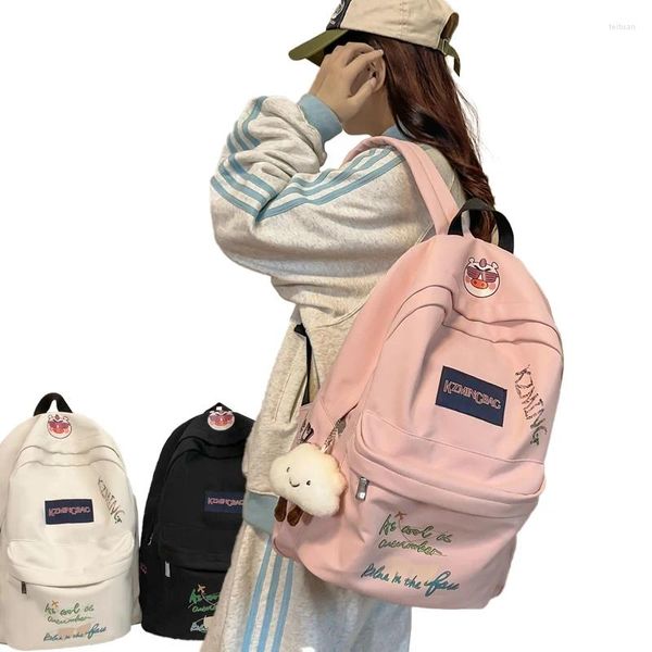 Mochila universitaria para mujer, bolso de hombro para viaje de ocio, mochilas escolares de moda para mujer, Mochila adecuada para niños y niñas