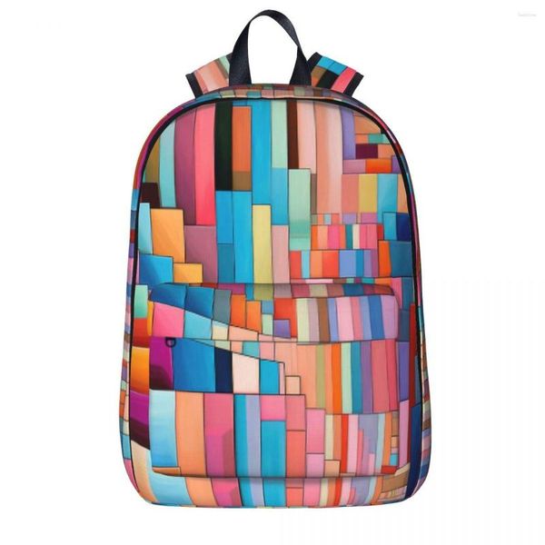 Mochila Laberinto colorido de cubos Mochilas Niños Niñas Mochila Mochilas escolares para niños Mochila para niños de dibujos animados Bolso de hombro para computadora portátil