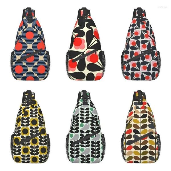 Sac à dos Cool Flower Stem Orla Kiely Pattern Bandbody Sling Hommes Scandinave Floral Sacs à bandoulière pour la randonnée