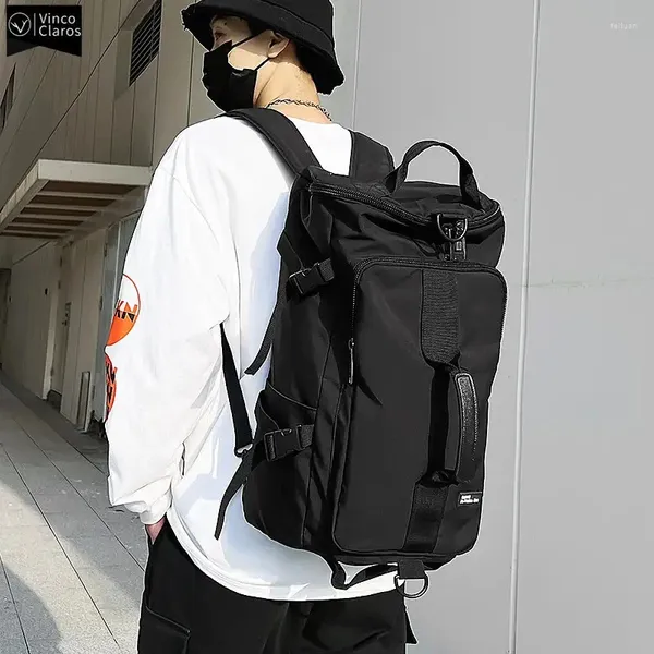 Sac à dos Cool Style Streetwear multi-fonction homme Harajuku garçons sacs d'école léger imperméable en Nylon voyage pour hommes