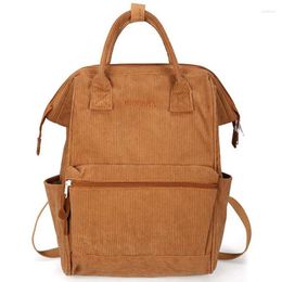 Sac à dos - Couleur solide de la cordue Sen Simple Wild College Student Bag Leisure Travel