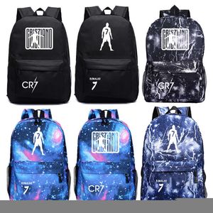 Sac à dos Cristiano Ronaldo sac à dos adolescents sac à dos sacs d'école enfants Bookbag garçons filles école cadeau sac femmes sac à dos hommes pochette d'ordinateur nouveau