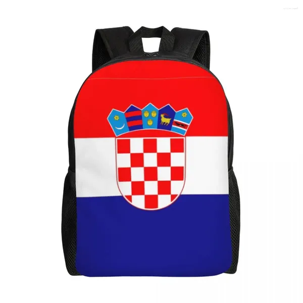 Backpack Croatie Flag - of épaule vintage drôle graphique graphique confortable confortable pack d'infanterie sécurisé créatif