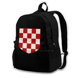 Backpack Kroatische Crest Hrvatska GRB Granietpatroon Variant !!Schooltassen Reis laptop Oluja Domobran Jebiga Blmenak