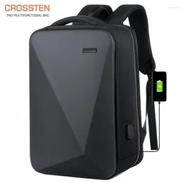Backpack Crossten Antift Lock 15,6 "ordinateur portable USB facture multifonctionnelle étanche du sac à dos de jour de la journée.