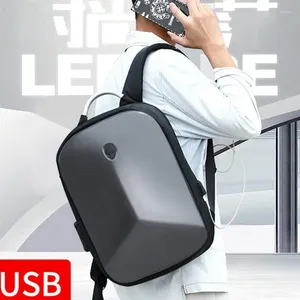 Backpack Crossten Multifunctionele waterdichte PVC Hard Shell Protection met USB Charing Port Combination Lock 16.6 