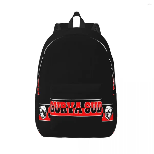 Mochila Curva Sud Milano jugador de fútbol Acm mochilas de ciclismo niño bolsas escolares suaves de alta calidad mochila Kawaii