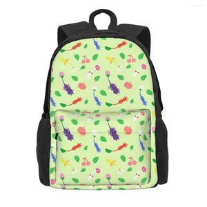 Sac à dos mignon motif Pikmin, sac à dos de grande capacité pour étudiant, sac d'école à bandoulière pour ordinateur portable, sac à dos de voyage à la mode
