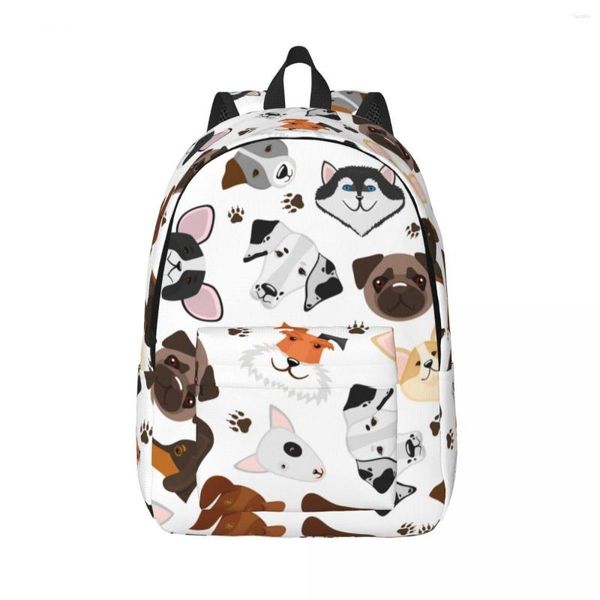 Mochila Cute Puppy Dog Breed Unisex Travel Bag Schoolbag Bookbag Mochila