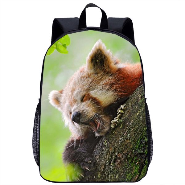 Sac à Dos Mignon Panda Rouge Sac à Dos Enfants étudiants Cartable Sac pour Ordinateur Portable Filles garçons Voyage Stockage Sac à Dos Adolescent Quotidien Sac à Dos décontracté