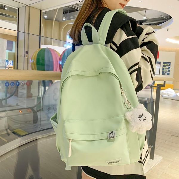 Sac à dos mignon imperméable femmes kawaii girl school schoolbag school colore colore femelle collège de mode de voyage bookbag