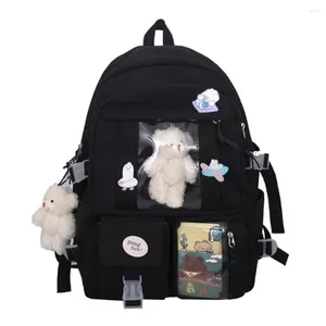 Mochila lindas mujeres grandes capacidad impermeable nylon femanina escolar bolsa universitaria mochilas kawaii niña de libro de viajes bolsos