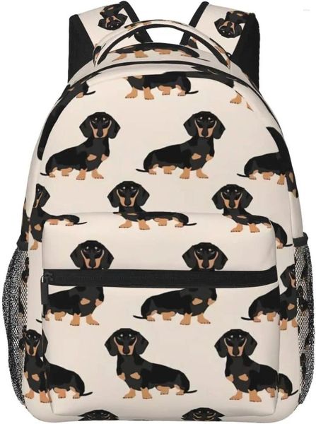 Mochila dachshund weiner perros perros perros elegantes bolsos casuales mochileros de laptop mochilas de la computadora