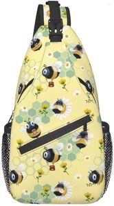 Rugzak daisy bijen crossbody sling tas voor vrouwen mannen kleine casual reizen wandelen dagpack borstschouder