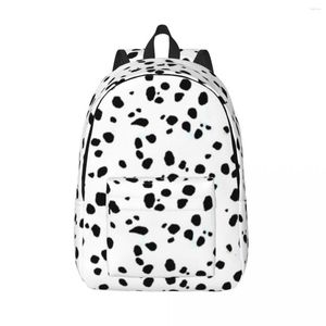 Mochila Mochilas De Lona con Estampado De Perro Dálmata Bolso De Puntos Lindos Bolsos Informales Grandes Diarios