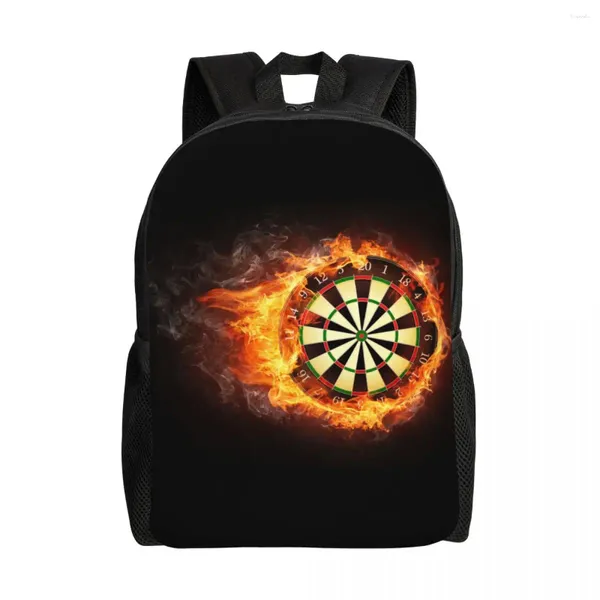 Mochila Board Board en fuego Mochilas para niñas Arrow Arroy Archery Target College Bolsas de viaje de la escuela Fits Fits de 15 pulgadas laptop