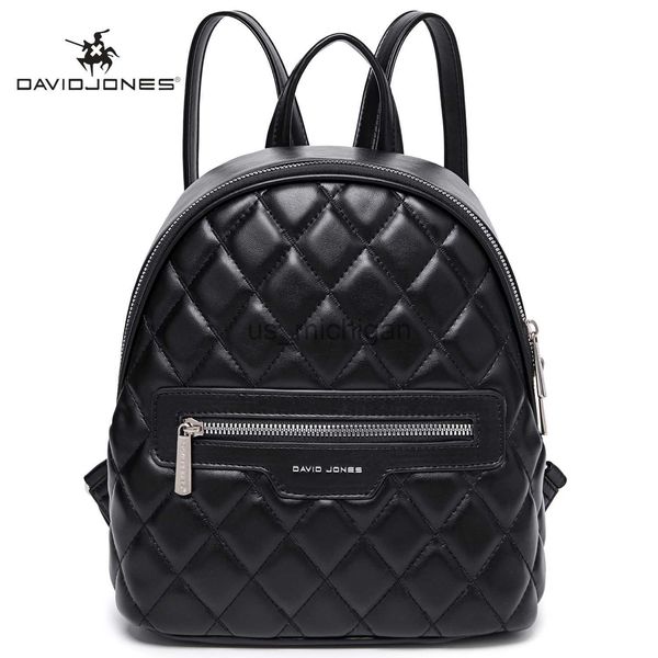 Mochila David Jones Mochilas para mujer Mochila de cuero PU para mujer Moda Bolso de hombro femenino 2023 Tendencia Bolsos de mujer de lujo para mujer J230806