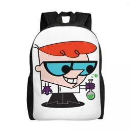 Sac à dos Dexter Cartoon Laboratory Backpacks for Women Men College School Student Bookbag s'adapte aux sacs d'ordinateur portable de 15 pouces