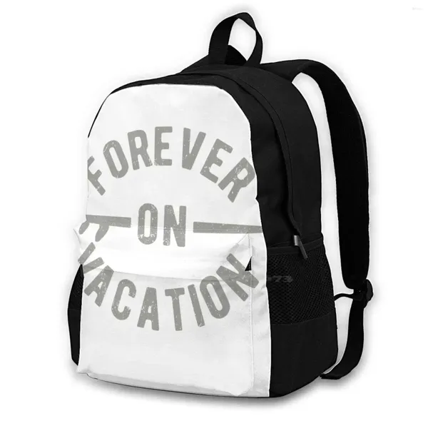 Sac à dos Sticker Sticker Sticker Ferver sur sac de vacances pour hommes femmes filles adolescents surfer noir plage océan surf