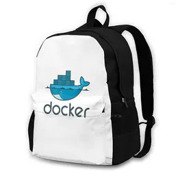 Sac à dos docker - sacs à école pour adolescentes pour les adolescentes pour ordinateur portable technologique OSS open source linux