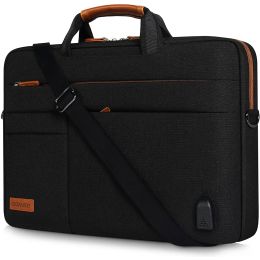 Sac à dos Domiso 14", 156", 17" pouces, sacoche multifonctionnelle épaisse pour ordinateur portable, porte-documents avec Port de chargement USB