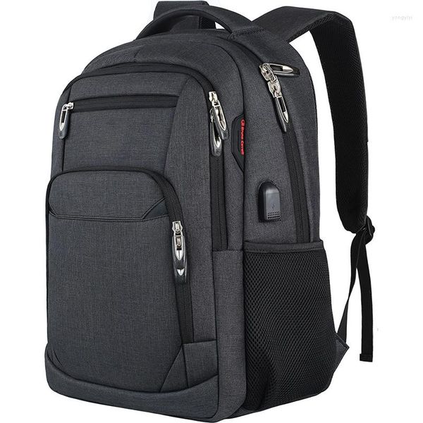 Sac à dos pour ordinateur portable pour hommes, Port USB 17.3 pouces, multifonctionnel, Oxford, sac d'ordinateur étanche pour l'extérieur