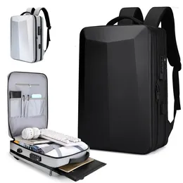 Sac à dos E-sports 3D stéréo antivol ABS coque rigide grande capacité étanche USB sac pour ordinateur portable professionnel pour hommes