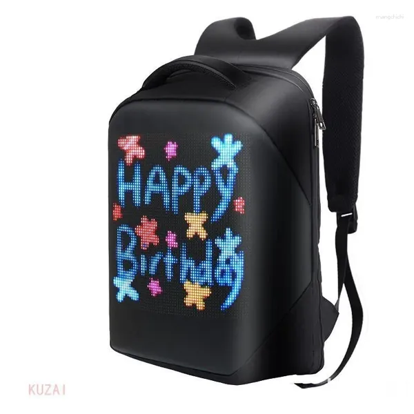 Mochila EST 2024 LED 3.0 Versión wifi impermeable Pantalla inteligente Publicidad dinámica Control de teléfonos celulares Bolsa portátil