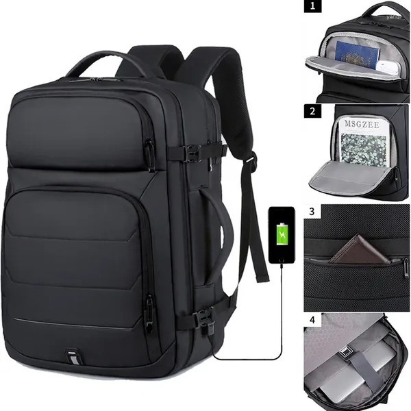 Sac à dos extensible sac à dos imperméable Notebook 17 pouces ordinateur portable grand sac à école sportive sac de voyage sac à dos packs de dos pour hommes femmes