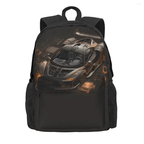 Mochila fantástica sports auto dibujo kawaii mochilas machos de estilo al aire libre bolsas de escuela secundaria mochila diseñadora