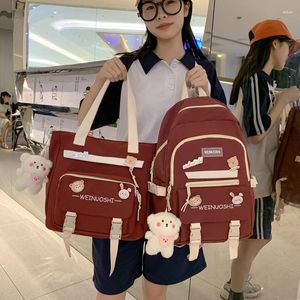 Backpack mode mignon adolescents bookbag kawaii set sac pour filles sacs de sac